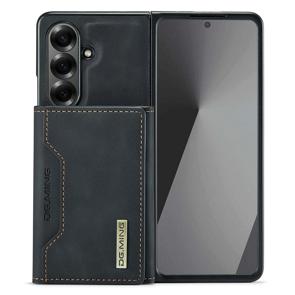 DG.MING M2 Series for Samsung Galaxy Z Fold7 5G Magnetic Case PU + PC + TPU Phone Cover Detachable Wallet Kickstand