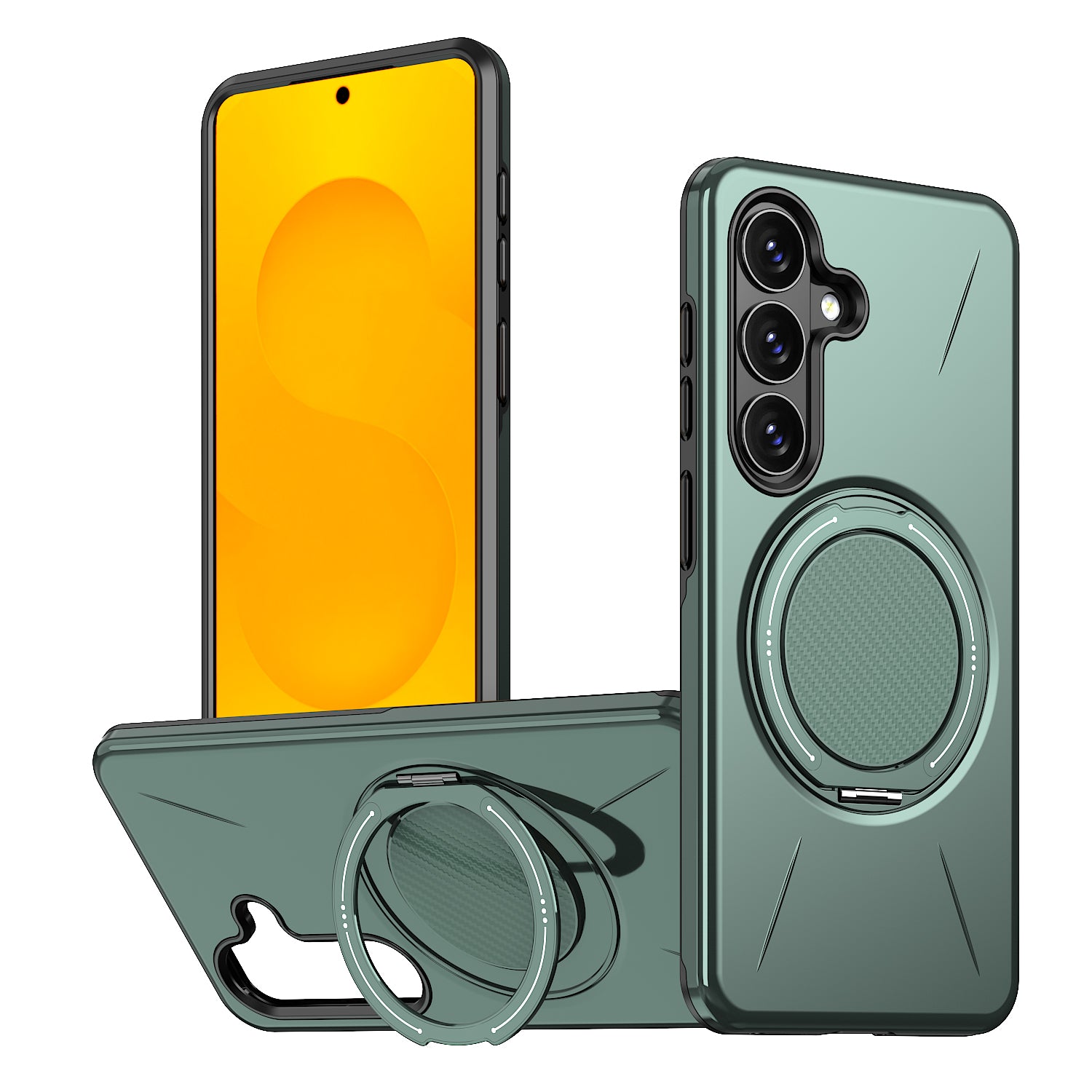 For Samsung Galaxy S26 Ultra Magnetic Case Rotating Kickstand TPU + PC Phone Cover