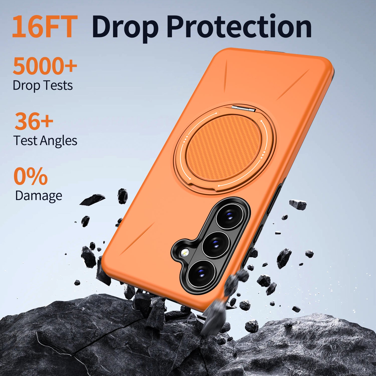 For Samsung Galaxy S26+ Magnetic Case Rotating Kickstand TPU + PC Phone Cover