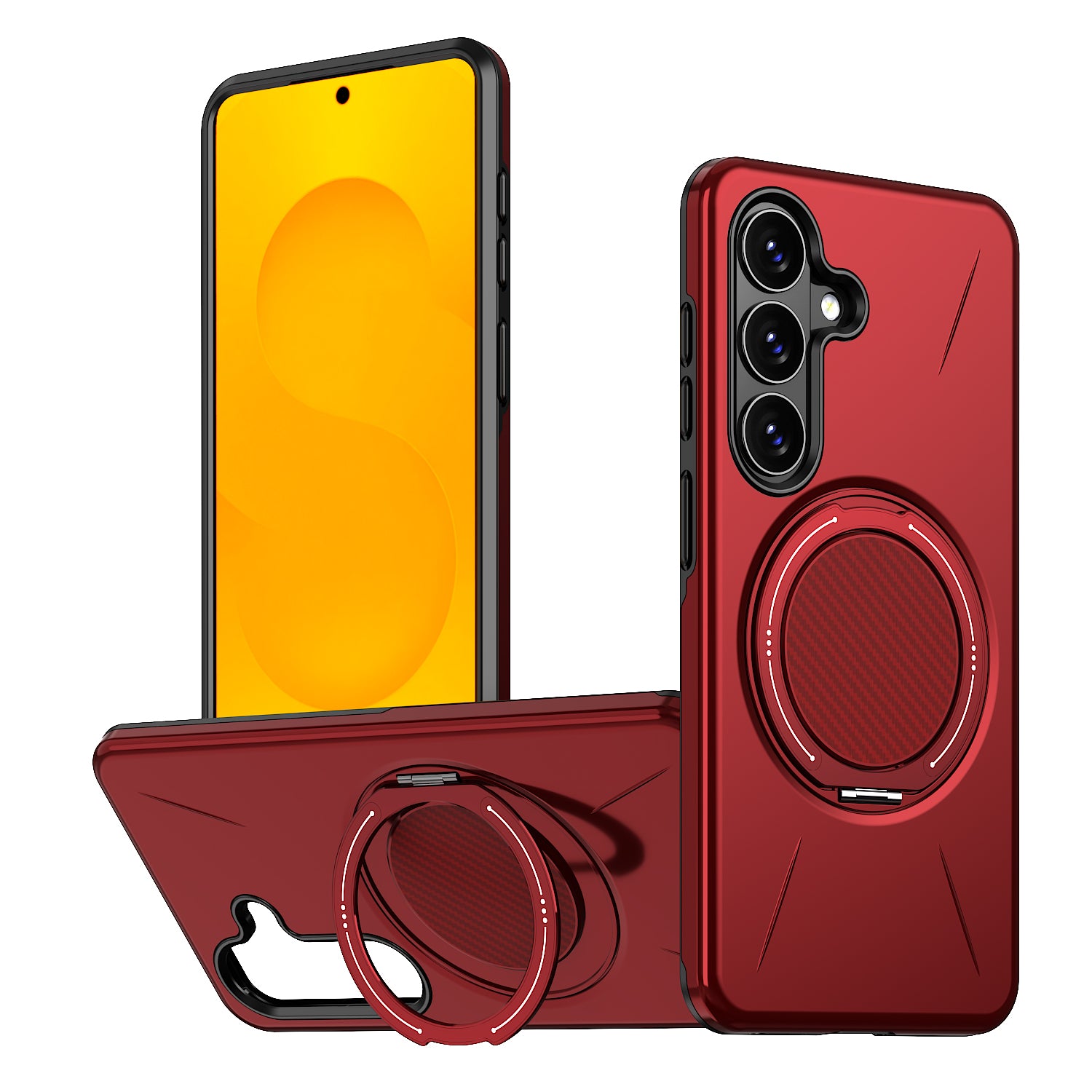 For Samsung Galaxy S26+ Magnetic Case Rotating Kickstand TPU + PC Phone Cover