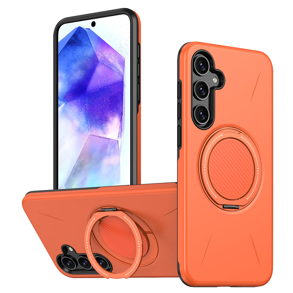 For Samsung Galaxy A16 4G / Galaxy A17 5G / Galaxy A17 4G / Galaxy F15 5G / Galaxy A16 5G Magnetic Case Rotating Kickstand TPU + PC Phone Cover