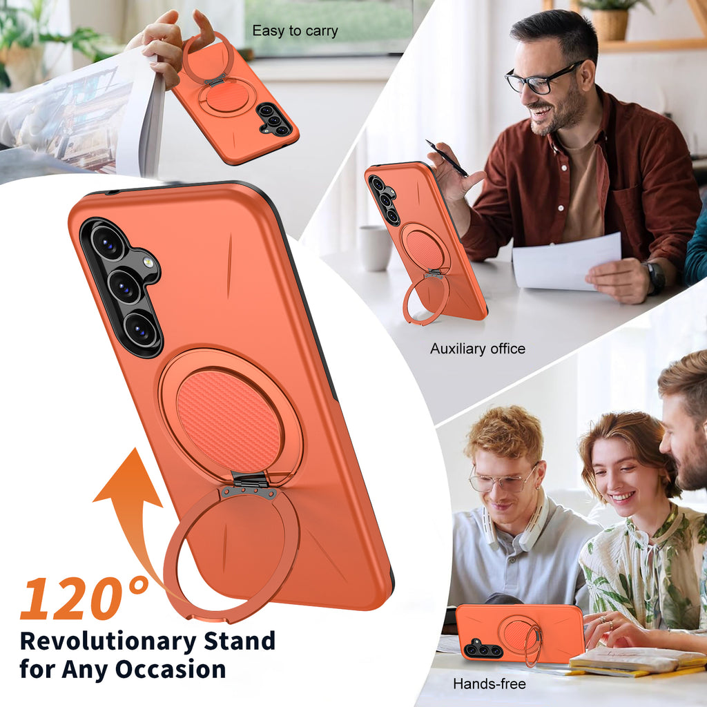 For Samsung Galaxy A37 5G Magnetic Case Rotating Kickstand TPU + PC Phone Cover