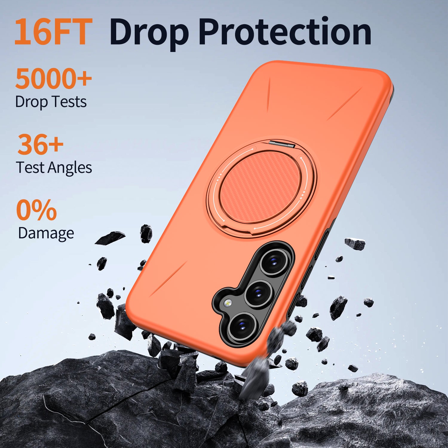 For Samsung Galaxy A57 5G Magnetic Case Rotating Kickstand TPU + PC Phone Cover