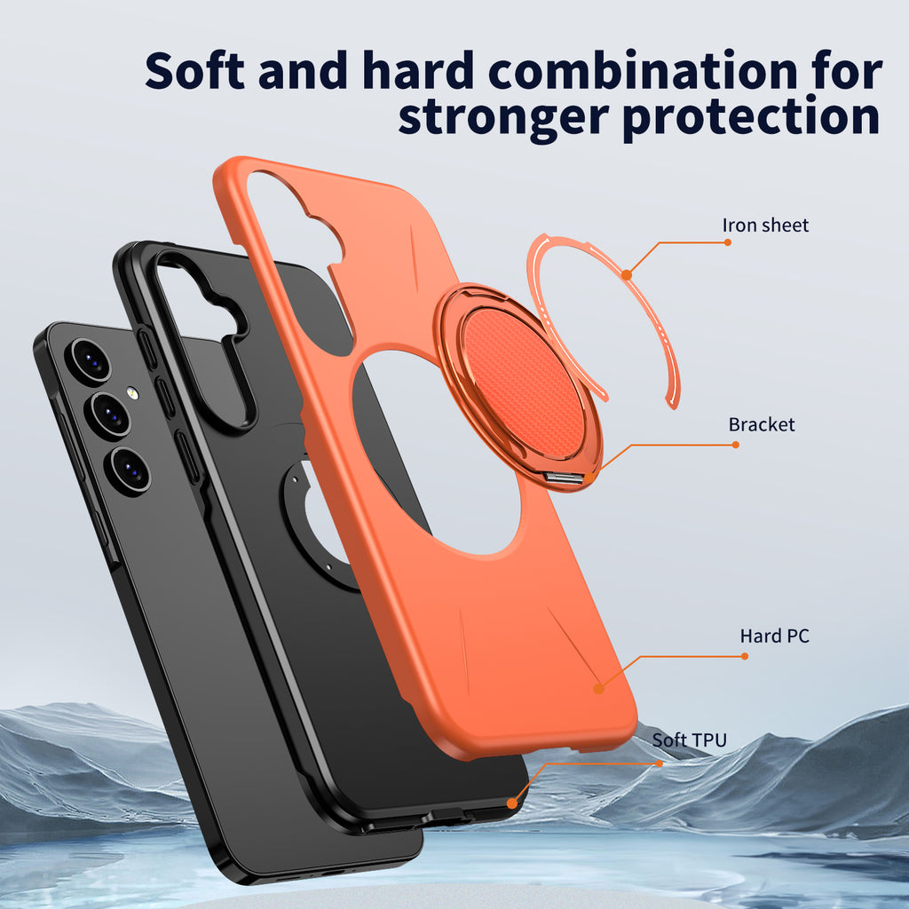For Samsung Galaxy A57 5G Magnetic Case Rotating Kickstand TPU + PC Phone Cover