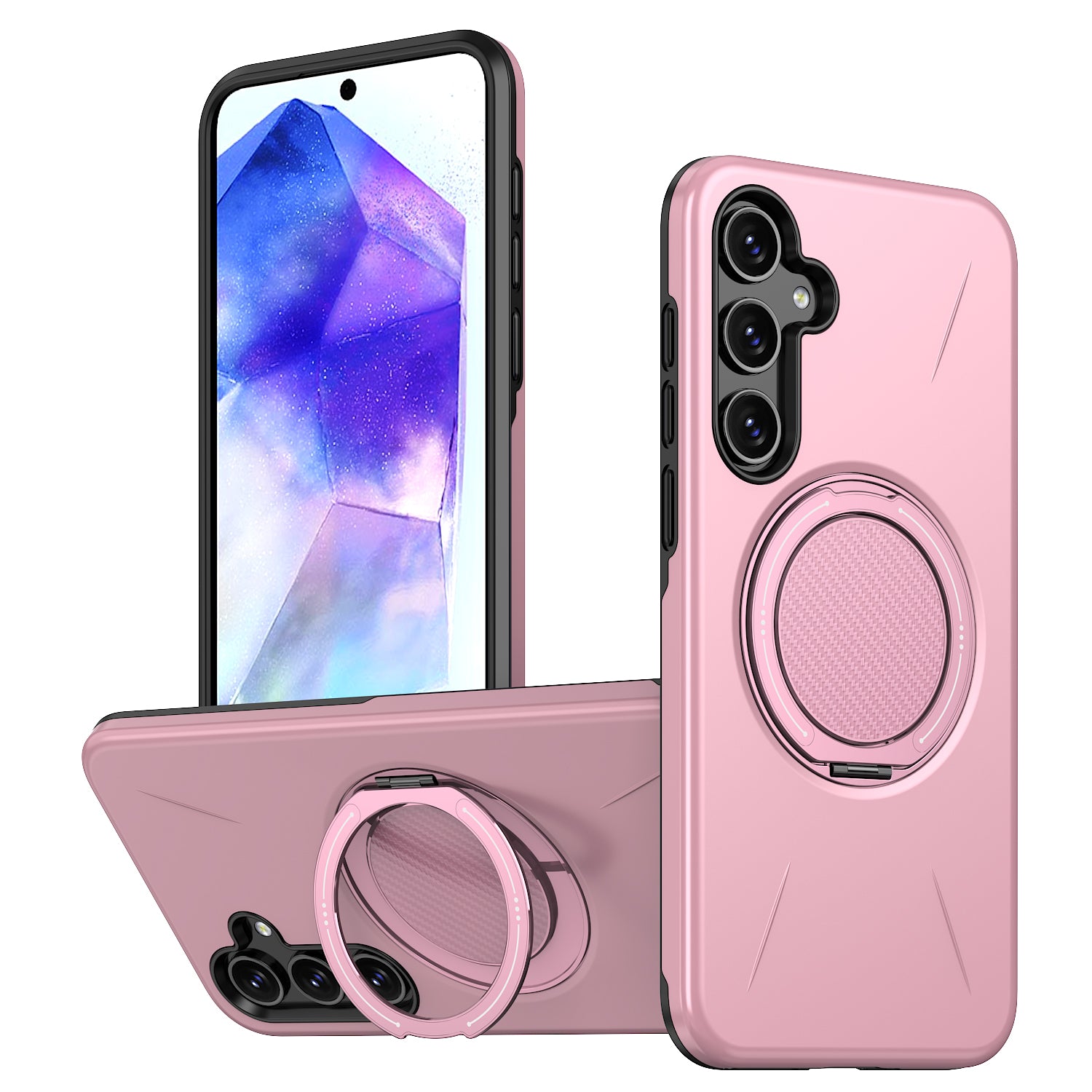 For Samsung Galaxy A57 5G Magnetic Case Rotating Kickstand TPU + PC Phone Cover
