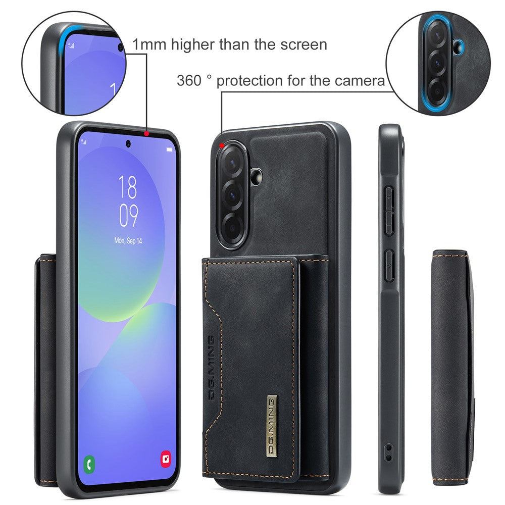DG.MING M2 Series for Samsung Galaxy A37 5G Magnetic Case PU + PC + TPU Phone Cover Detachable Wallet Kickstand