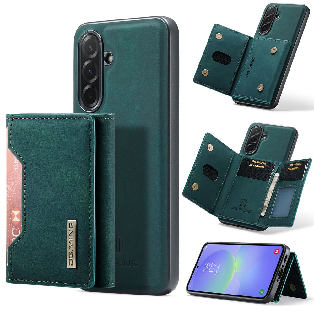 DG.MING M2 Series for Samsung Galaxy A37 5G Magnetic Case PU + PC + TPU Phone Cover Detachable Wallet Kickstand