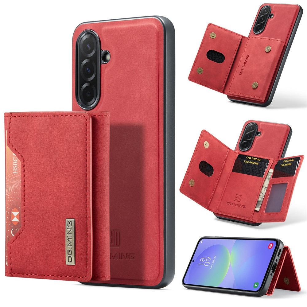 DG.MING M2 Series for Samsung Galaxy A37 5G Magnetic Case PU + PC + TPU Phone Cover Detachable Wallet Kickstand