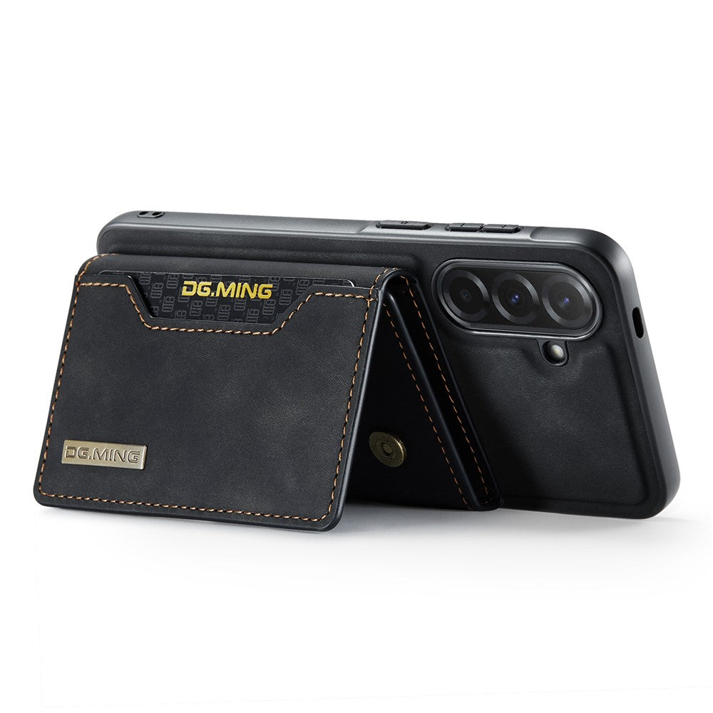DG.MING M2 Series for Samsung Galaxy A57 5G Magnetic Case PU + PC + TPU Phone Cover Detachable Wallet Kickstand