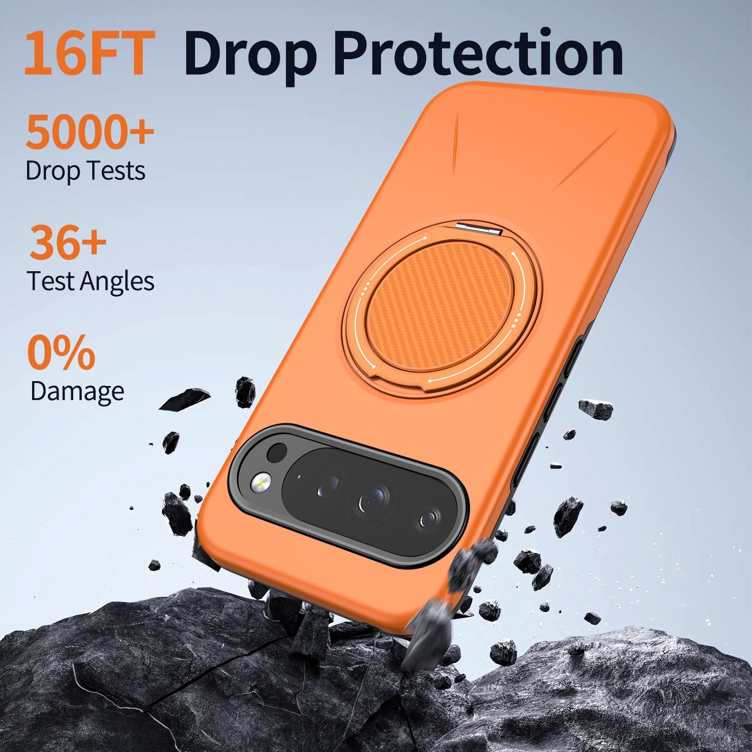 For Google Pixel 9 Pro / Google Pixel 10 / Google Pixel 10 Pro / Google Pixel 9 Magnetic Case Rotating Kickstand TPU + PC Phone Cover