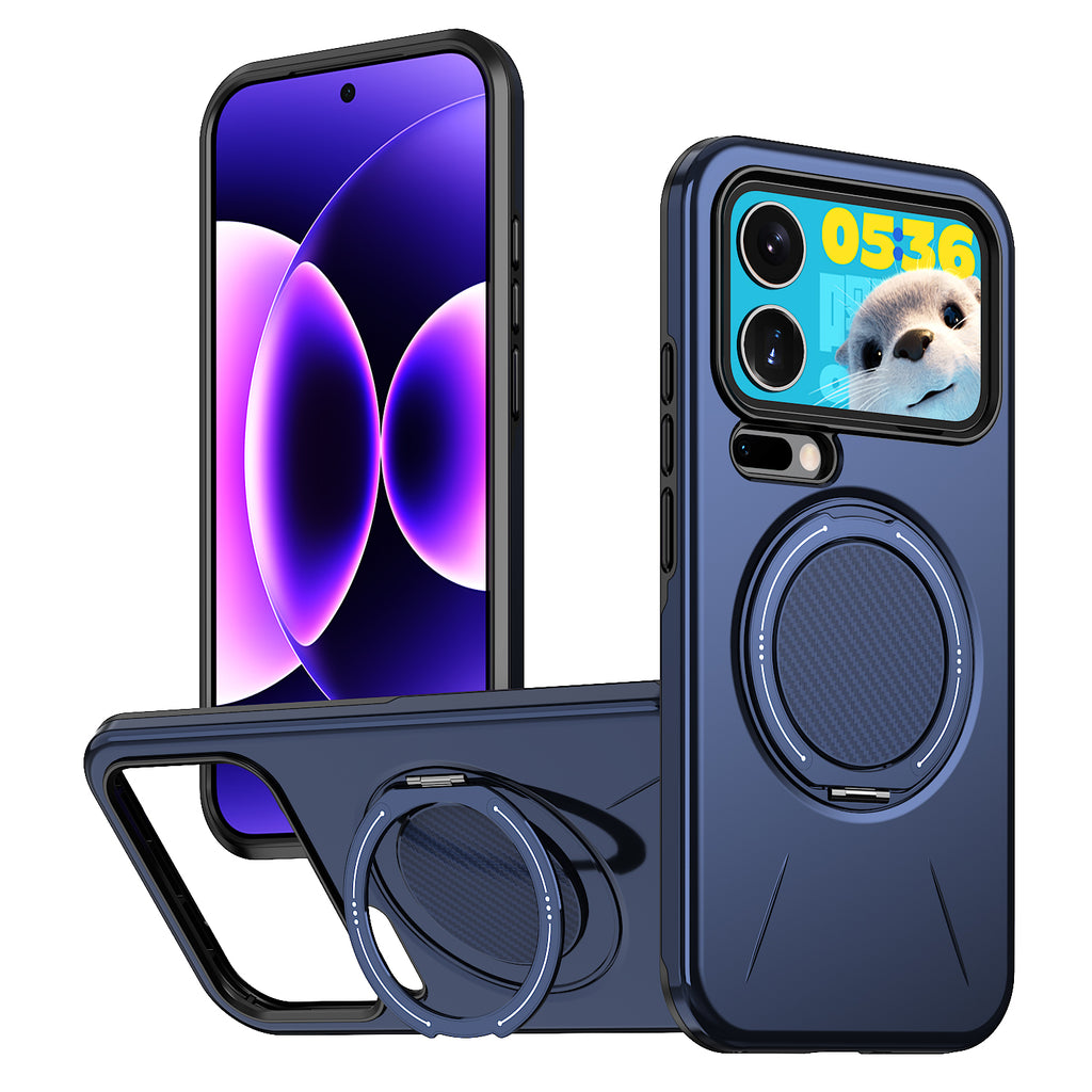 For Xiaomi 17 Pro Magnetic Case Rotating Kickstand TPU + PC Phone Cover