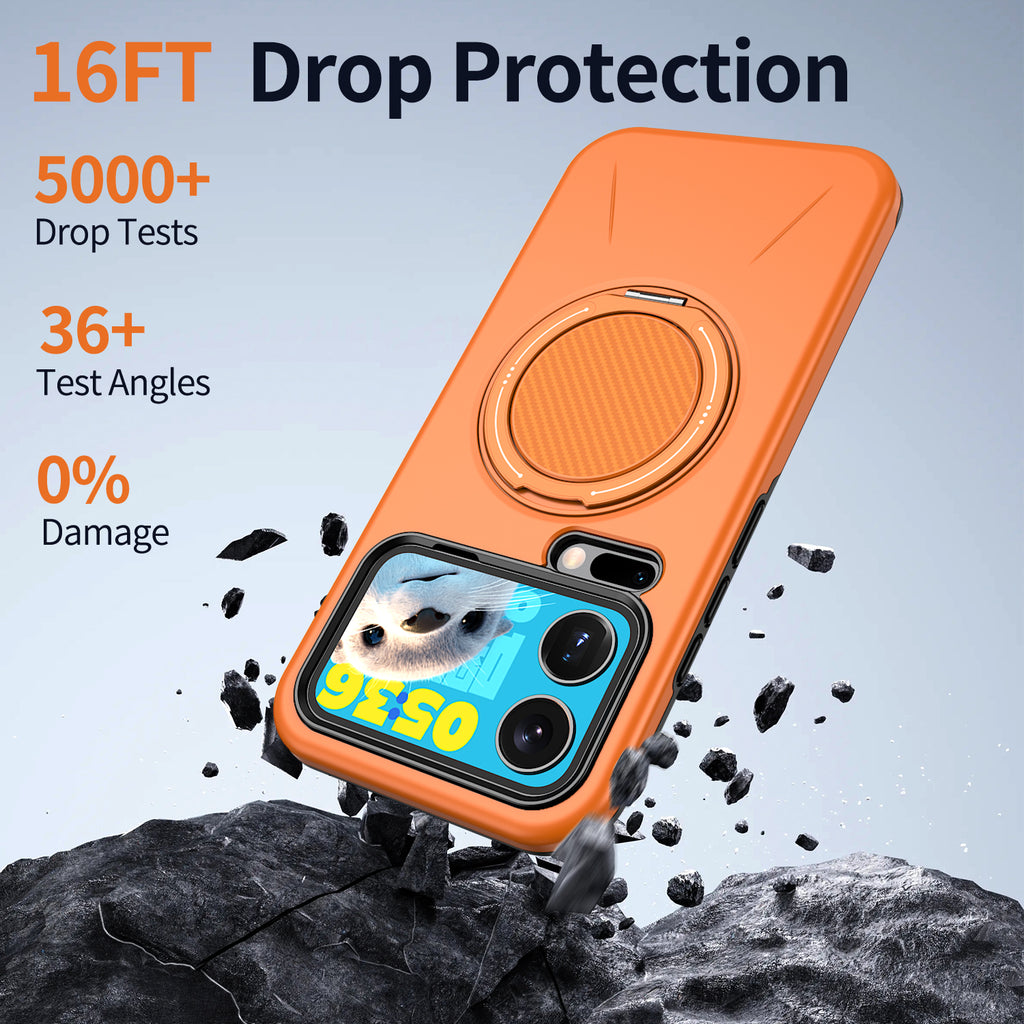For Xiaomi 17 Pro Magnetic Case Rotating Kickstand TPU + PC Phone Cover