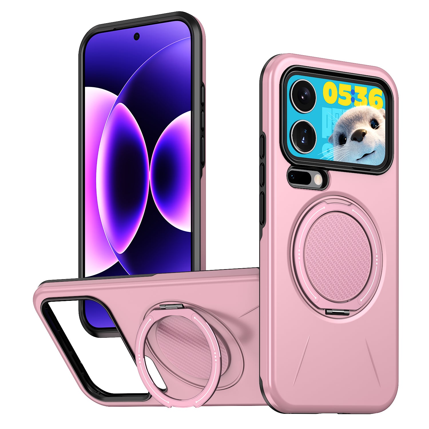 For Xiaomi 17 Pro Magnetic Case Rotating Kickstand TPU + PC Phone Cover
