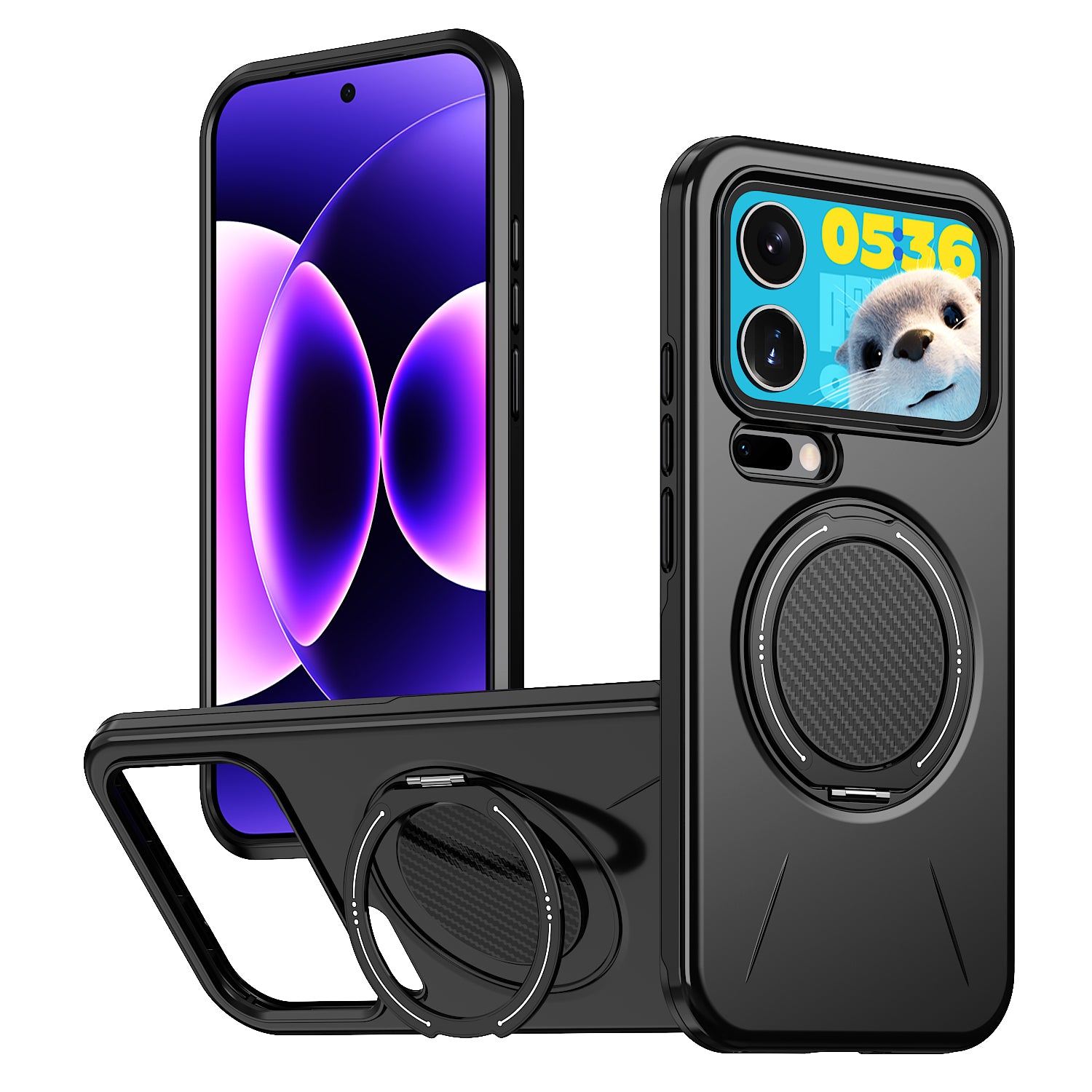 For Xiaomi 17 Pro Magnetic Case Rotating Kickstand TPU + PC Phone Cover