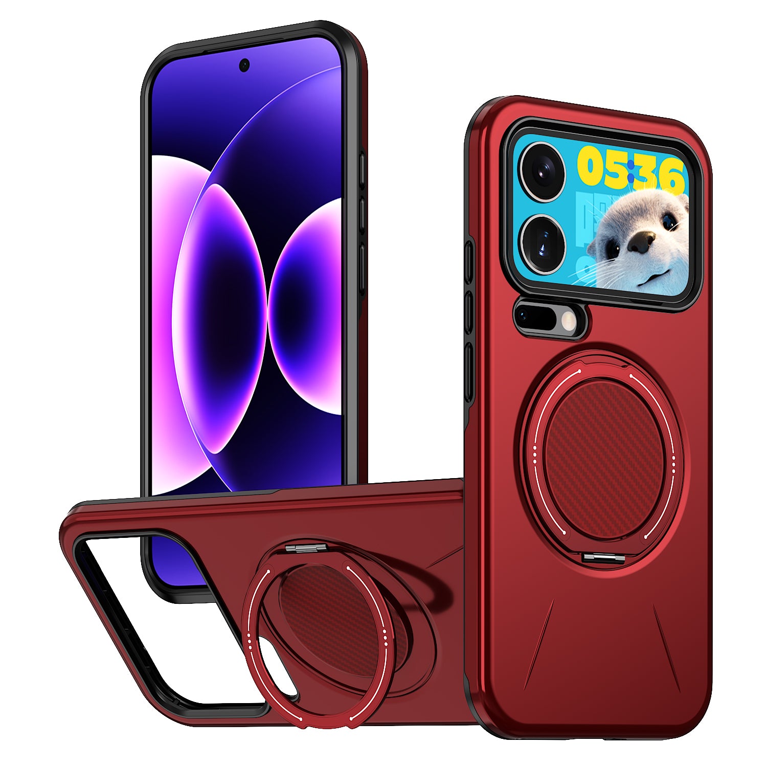 For Xiaomi 17 Pro Magnetic Case Rotating Kickstand TPU + PC Phone Cover