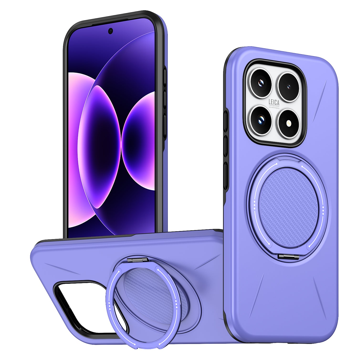 For Xiaomi 17 Magnetic Case Rotating Kickstand TPU + PC Phone Cover