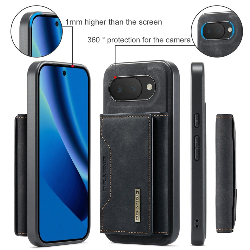 DG.MING M2 Series for Google Pixel 10a Magnetic Case PU + PC + TPU Phone Cover Detachable Wallet Kickstand