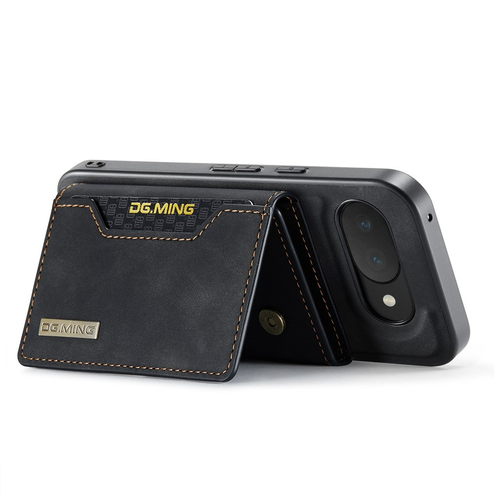DG.MING M2 Series for Google Pixel 10a Magnetic Case PU + PC + TPU Phone Cover Detachable Wallet Kickstand