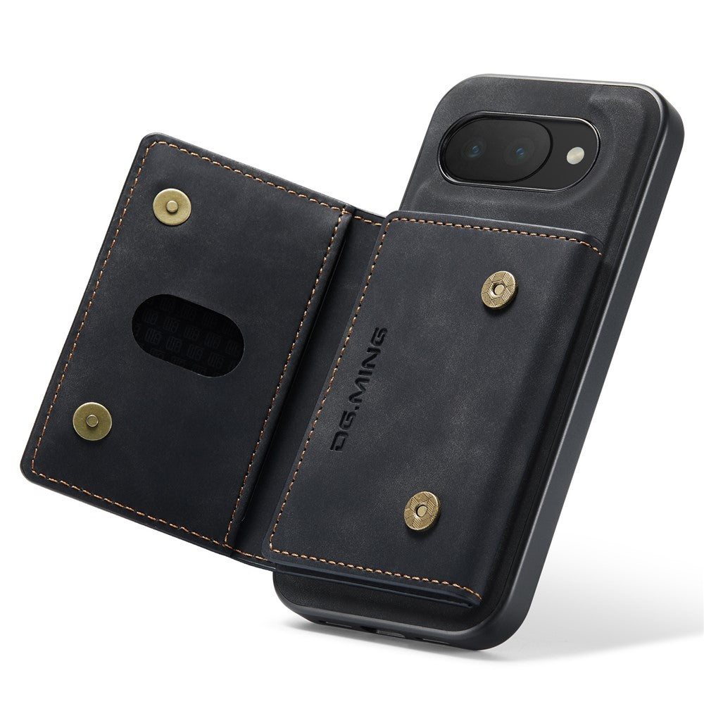DG.MING M2 Series for Google Pixel 10a Magnetic Case PU + PC + TPU Phone Cover Detachable Wallet Kickstand