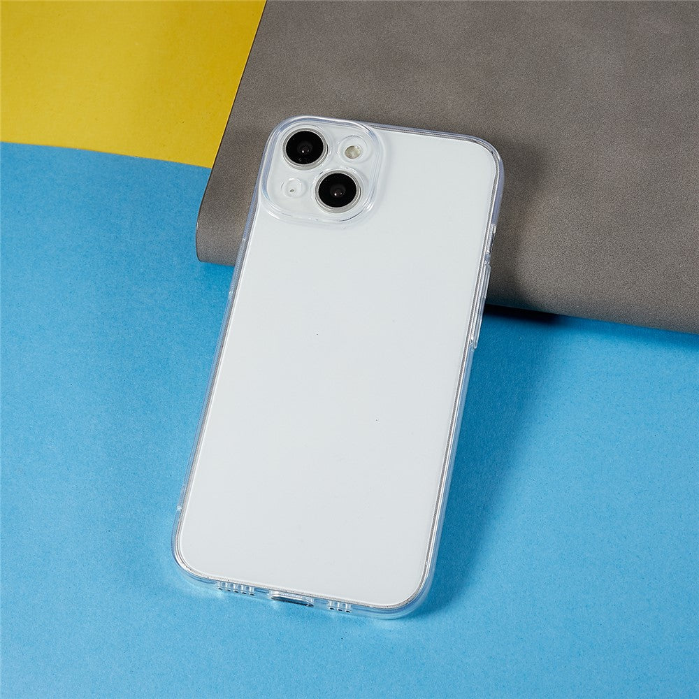 For iPhone 14 Plus Super Slim Phone Protective Cover Transparent TPU Case with Precise Lens Cutout