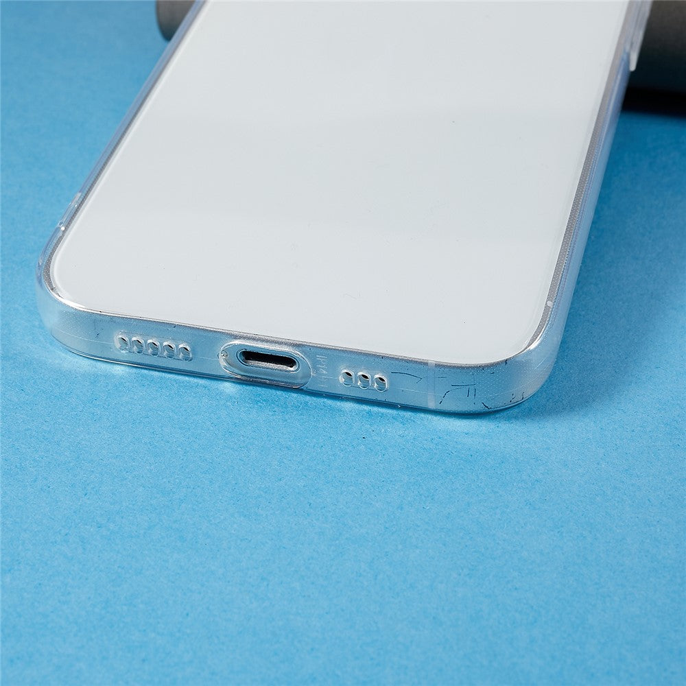 For iPhone 14 Plus Super Slim Phone Protective Cover Transparent TPU Case with Precise Lens Cutout