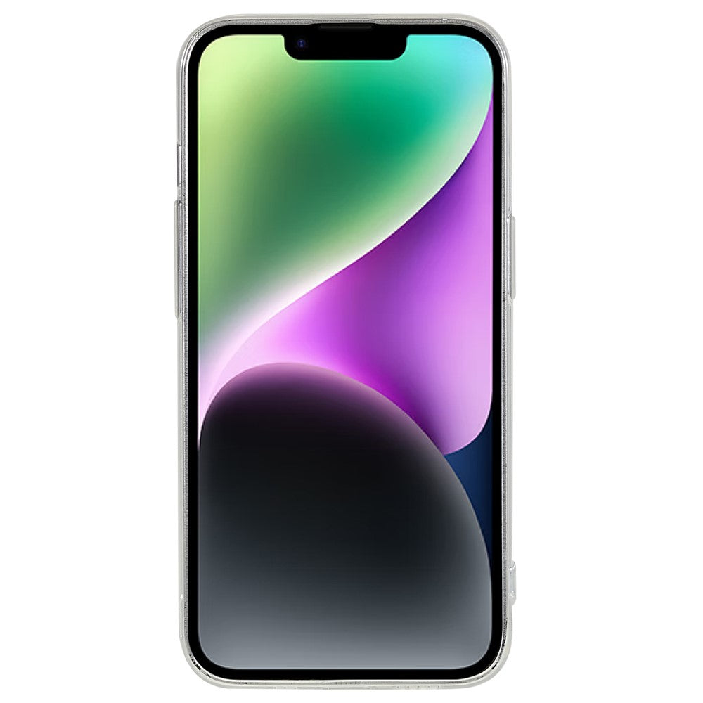 For iPhone 14 Phone Protective Back Cover Ultra Thin Transparent Soft TPU Case with Precise Lens Cutout