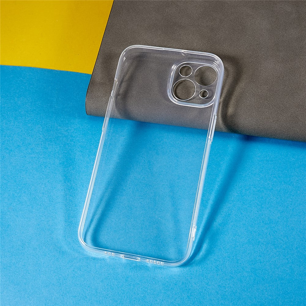 For iPhone 14 Phone Protective Back Cover Ultra Thin Transparent Soft TPU Case with Precise Lens Cutout