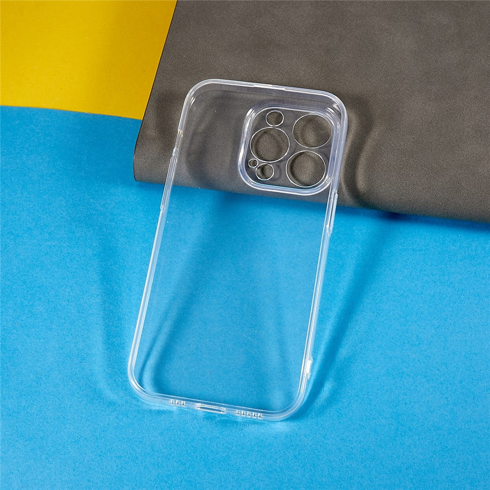 For iPhone 14 Pro Max Precise Lens Cutout Transparent Drop-proof Cover Mobile Phone Slim TPU Case