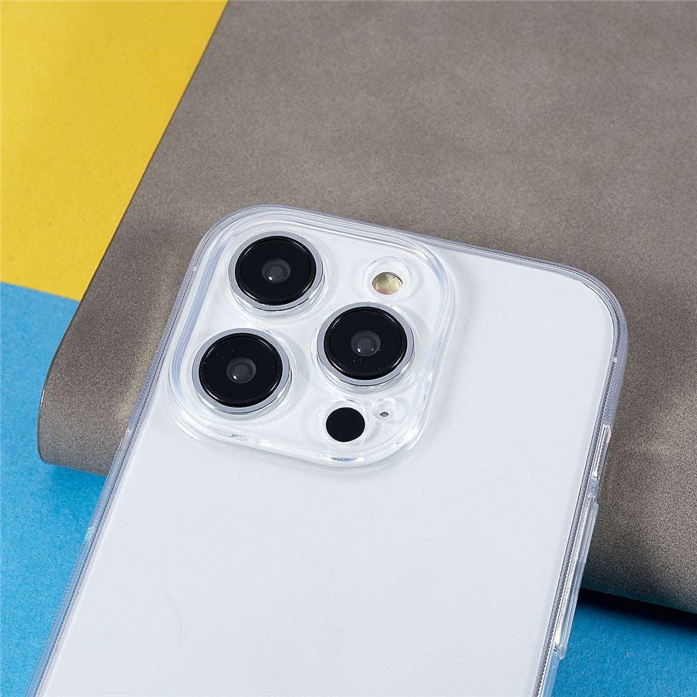 For iPhone 14 Pro Max Precise Lens Cutout Transparent Drop-proof Cover Mobile Phone Slim TPU Case