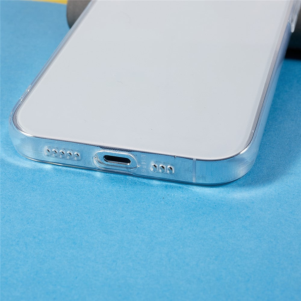 For iPhone 14 Pro Max Precise Lens Cutout Transparent Drop-proof Cover Mobile Phone Slim TPU Case