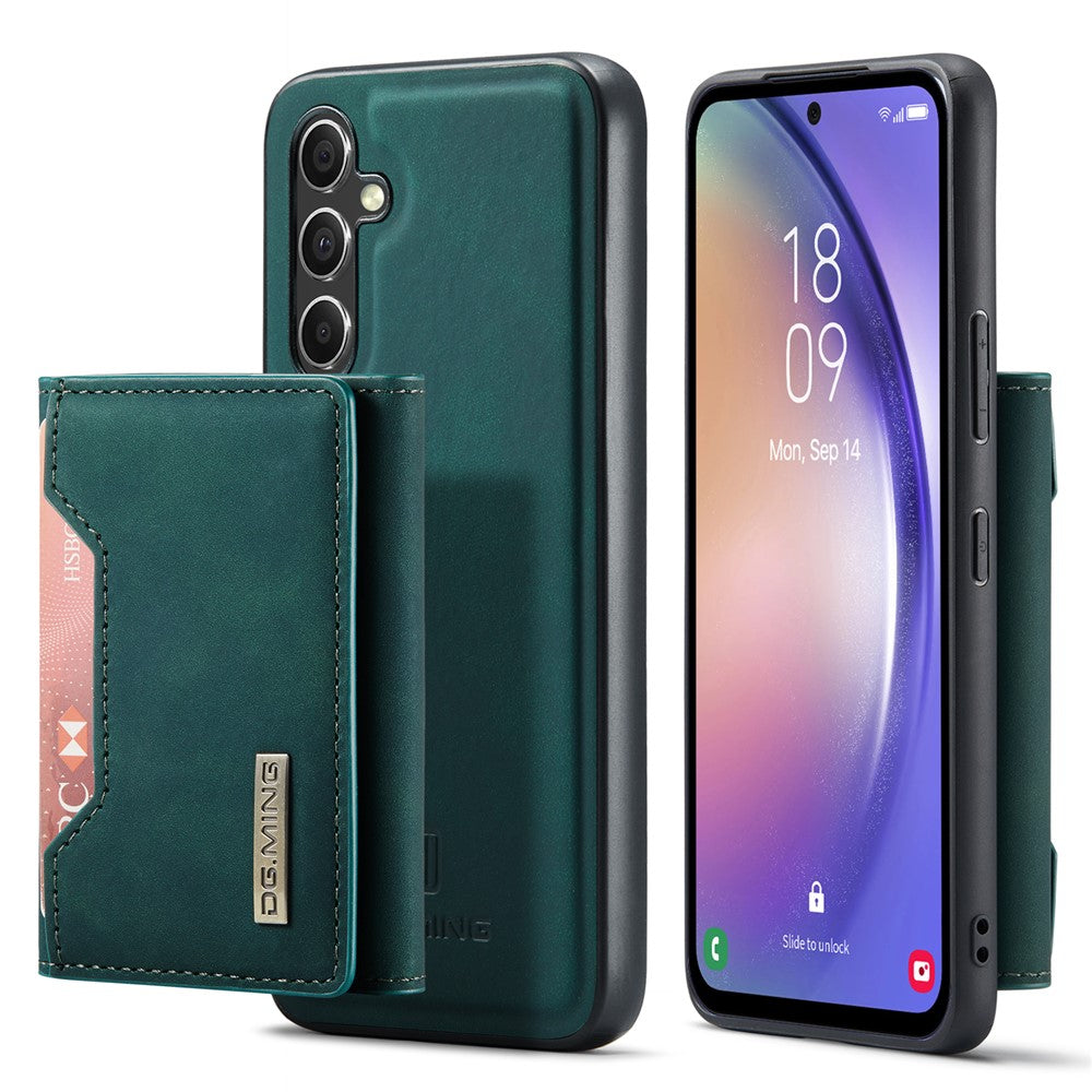 DG.MING M2 Series for Samsung Galaxy A54 5G PU Leather Coated PC+TPU Phone Case Detachable Wallet Back Kickstand Cover