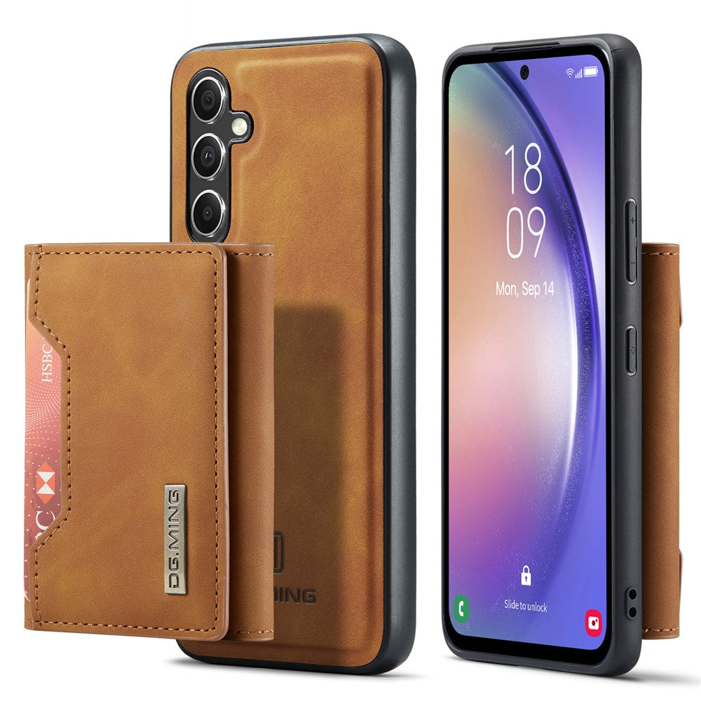 DG.MING M2 Series for Samsung Galaxy A54 5G PU Leather Coated PC+TPU Phone Case Detachable Wallet Back Kickstand Cover