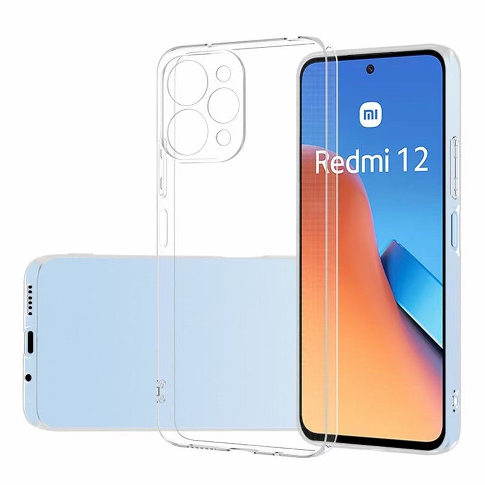 For Xiaomi Redmi 12 4G Anti-Scratch TPU Shell Precise Lens Cutout Hole Phone Case HD Clear Cover