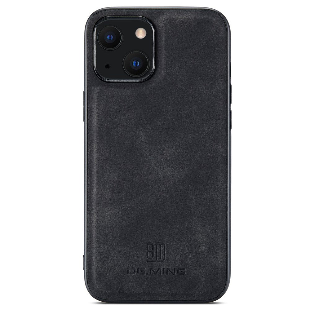 DG.MING M2 Series for iPhone 15 Magnetic Wallet Phone Case PU+PC+TPU Kickstand Phone Cover