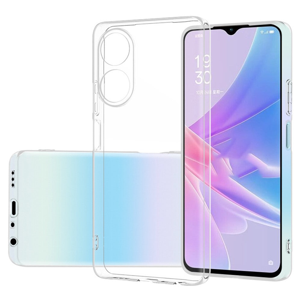 For Oppo A78 4G TPU Clear Phone Case Precise Cutouts Ultra-Thin Cell Phone Cover Shell