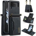DG.MING M2 Series for Samsung Galaxy Z Flip3 5G Detachable 2 in 1 Wallet Phone Case Leather+PC Magnetic Kickstand Cover