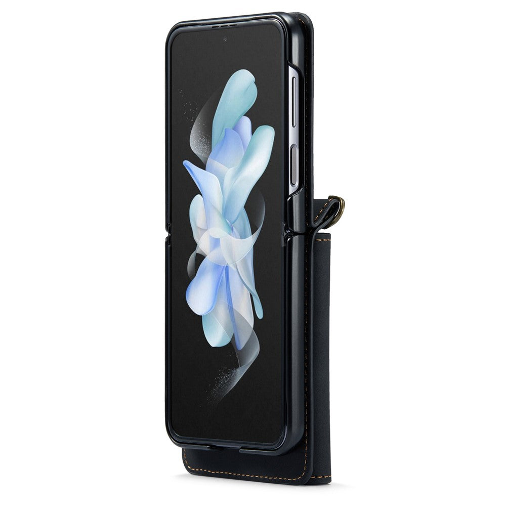 DG.MING M2 Series for Samsung Galaxy Z Flip3 5G Detachable 2 in 1 Wallet Phone Case Leather+PC Magnetic Kickstand Cover