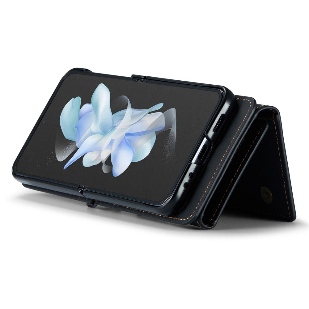DG.MING M2 Series for Samsung Galaxy Z Flip3 5G Detachable 2 in 1 Wallet Phone Case Leather+PC Magnetic Kickstand Cover