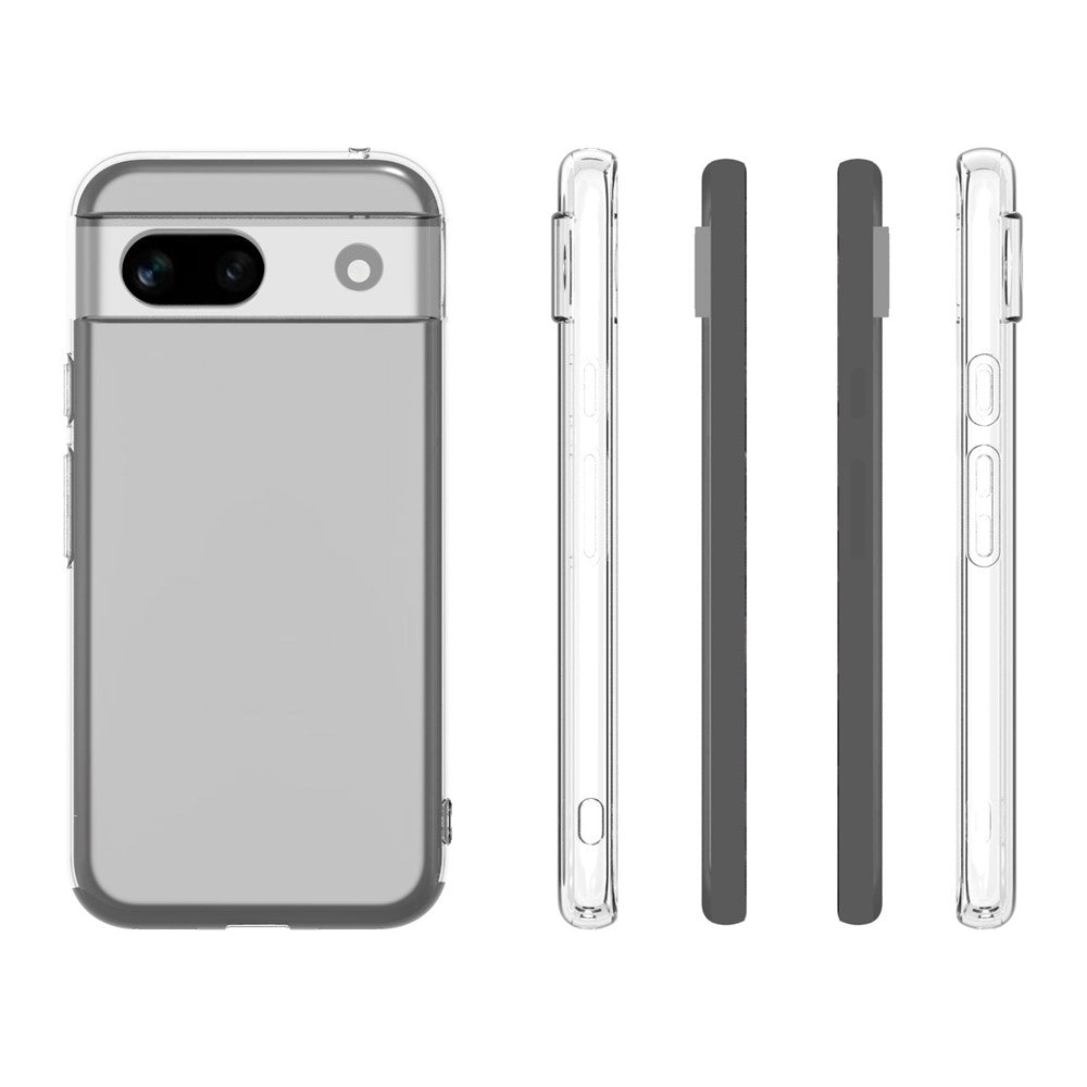 For Google Pixel 8a Case Precise Cutouts Slim-Fit TPU Clear Cell Phone Cover
