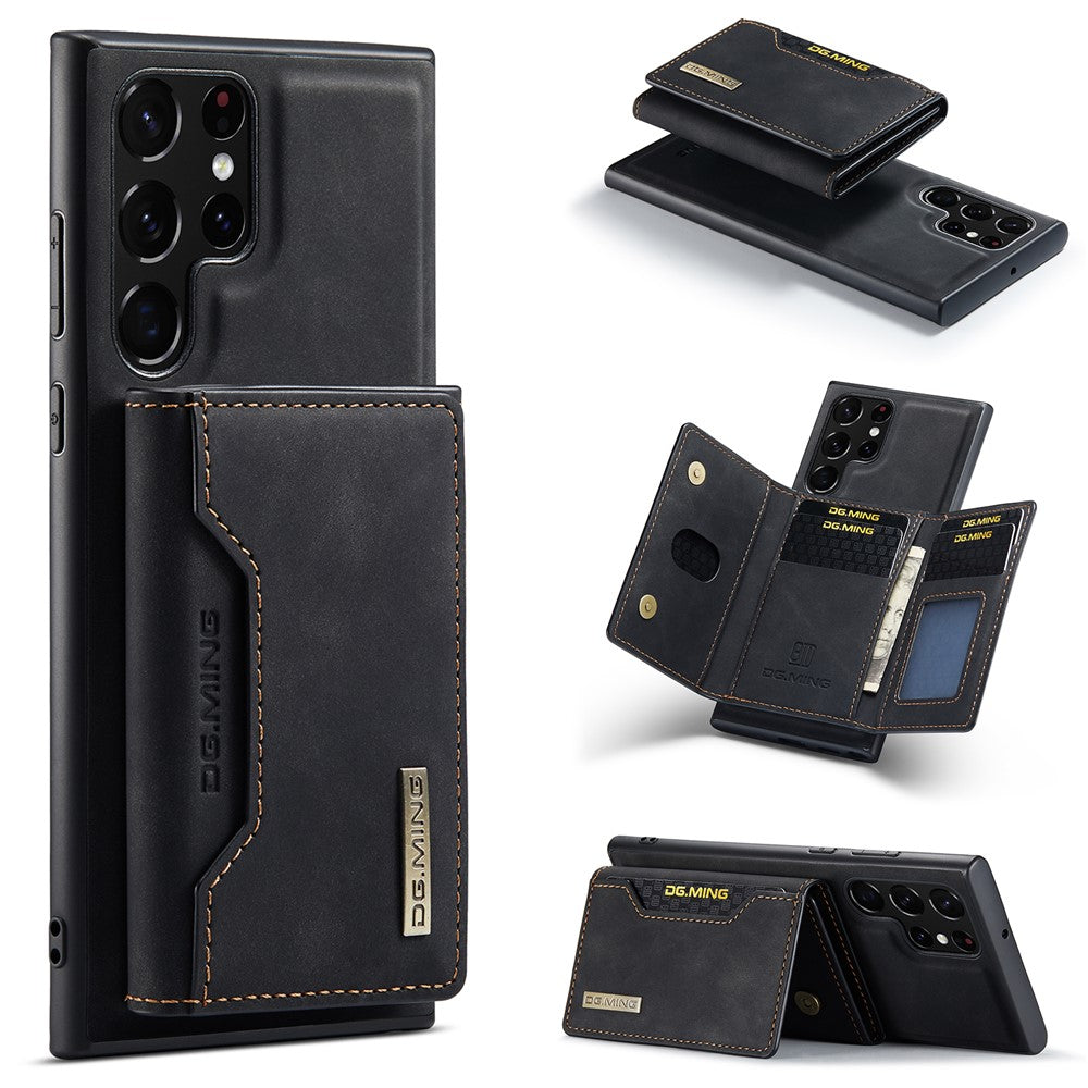 DG.MING M2 Series for Samsung Galaxy S24 Ultra Case Kickstand Cover with Detachable Magnetic Wallet