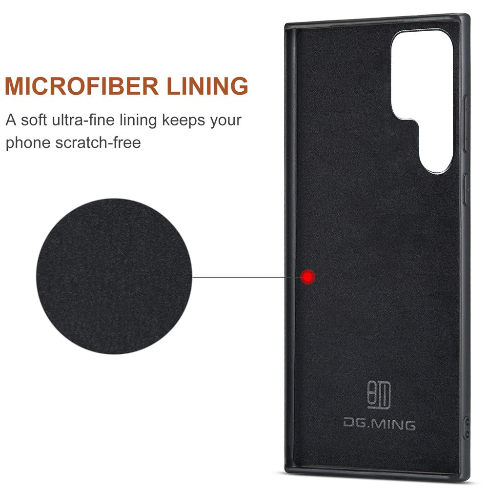 DG.MING M2 Series for Samsung Galaxy S24 Ultra Case Kickstand Cover with Detachable Magnetic Wallet