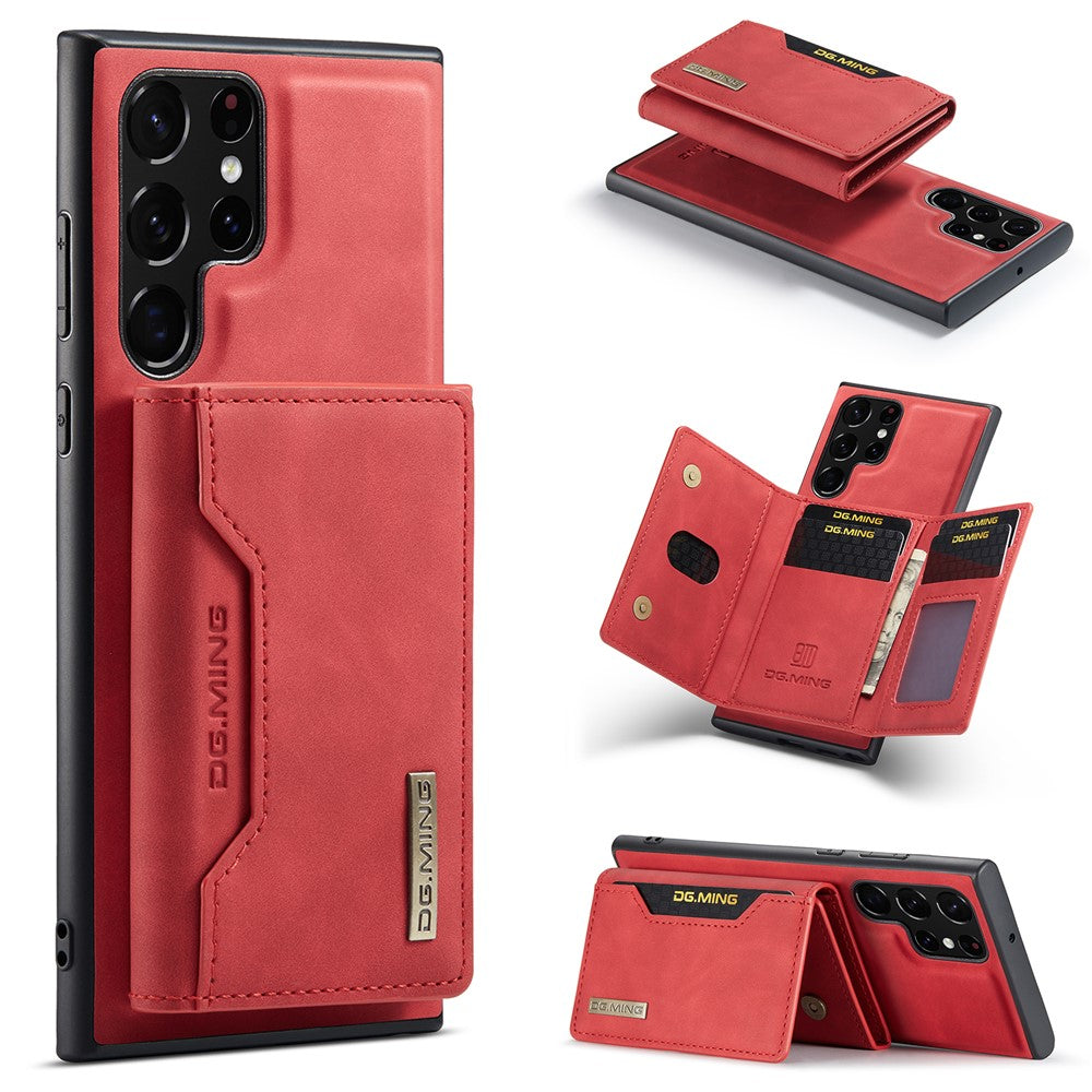 DG.MING M2 Series for Samsung Galaxy S24 Ultra Case Kickstand Cover with Detachable Magnetic Wallet