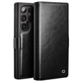 QIALINO For Samsung Galaxy S24 Ultra Wallet Case Genuine Cow Leather Folio Flip Cover