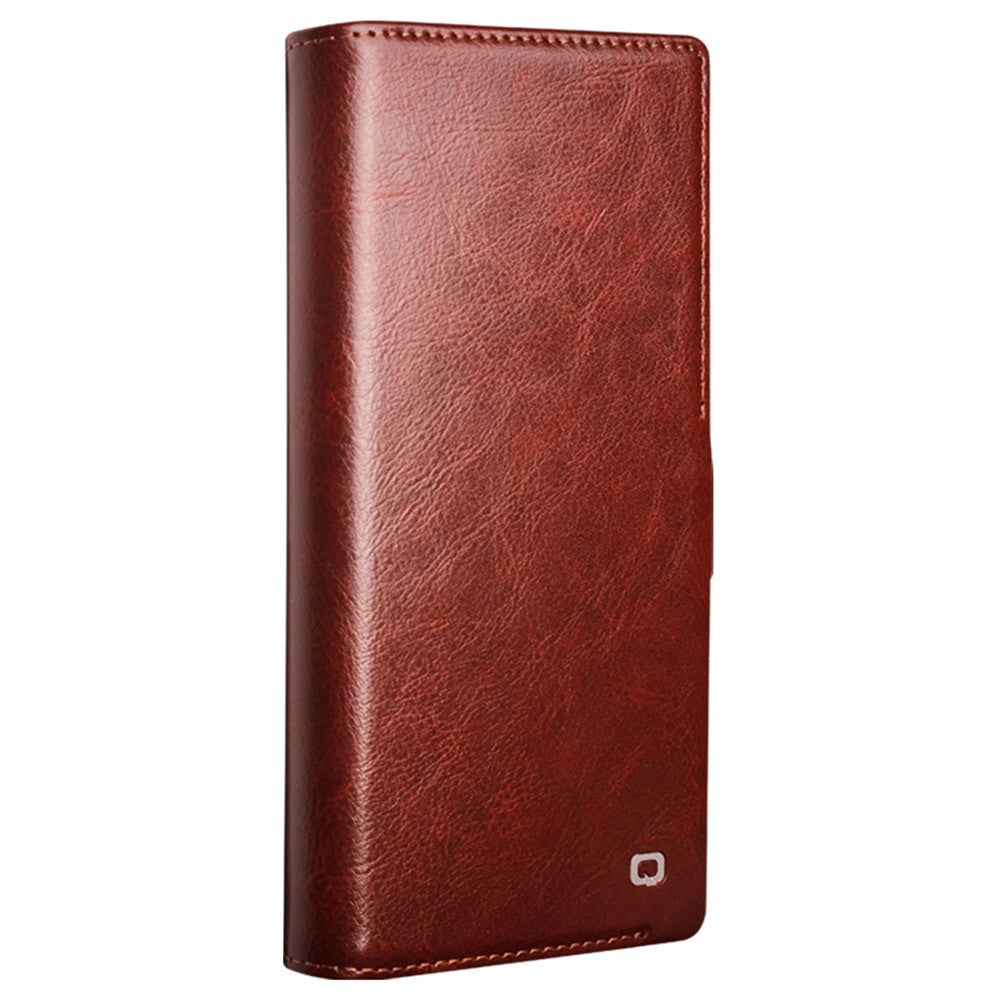 QIALINO For Samsung Galaxy S24 Ultra Wallet Case Genuine Cow Leather Folio Flip Cover