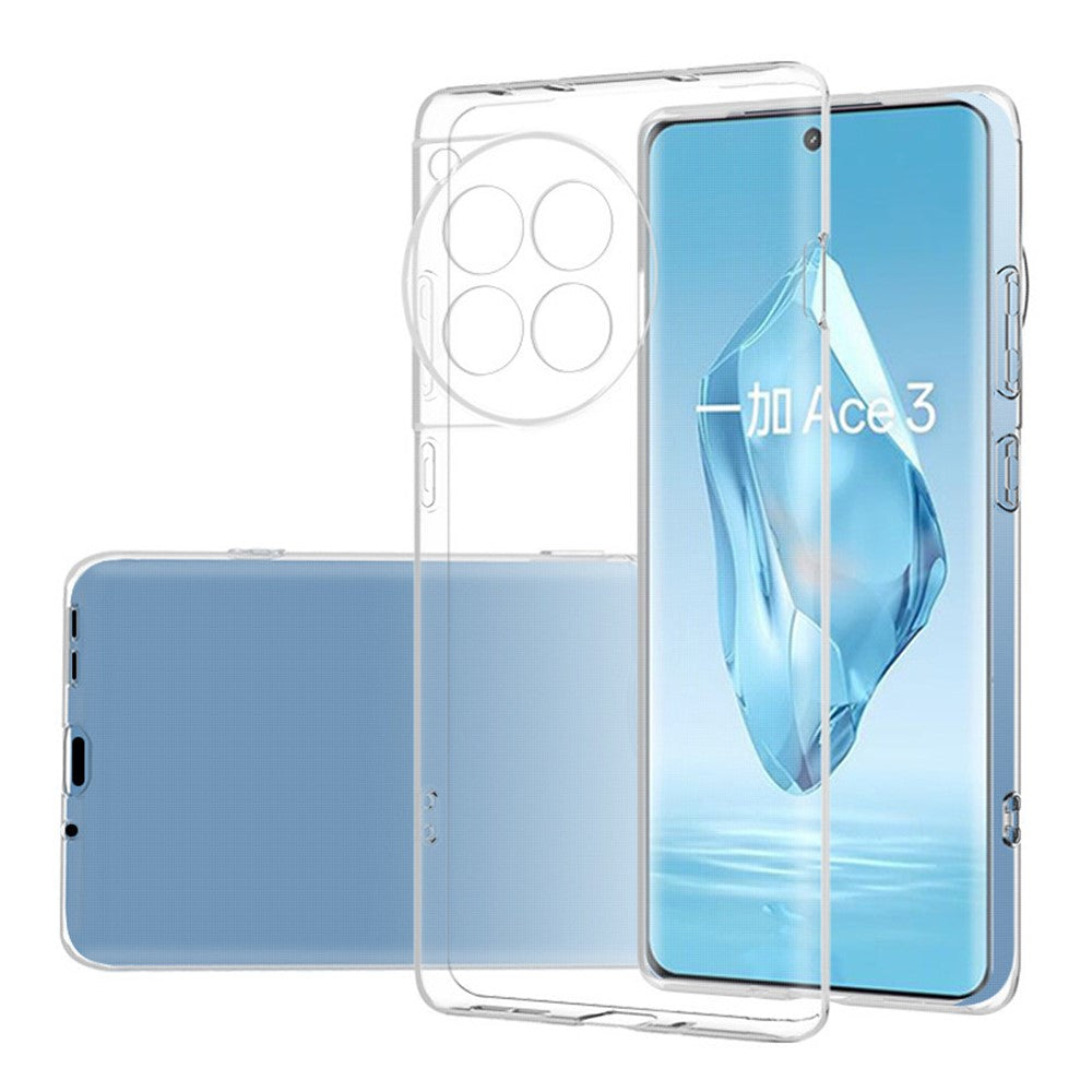 For OnePlus Ace 3 5G / 12R 5G Case TPU Clear Phone Cover with Precise Lens Cutout