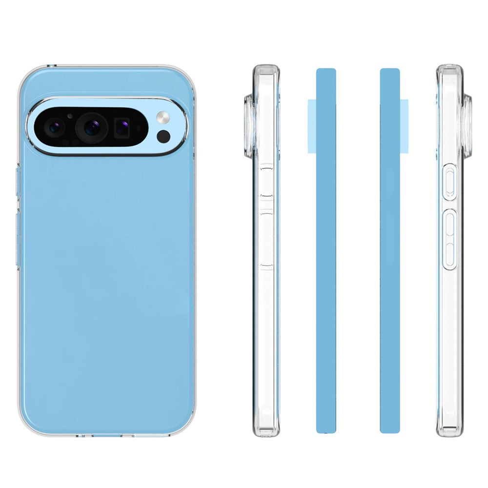 For Google Pixel 9 / Pixel 9 Pro Clear Phone Case Soft TPU Back Cover Watermark-Free