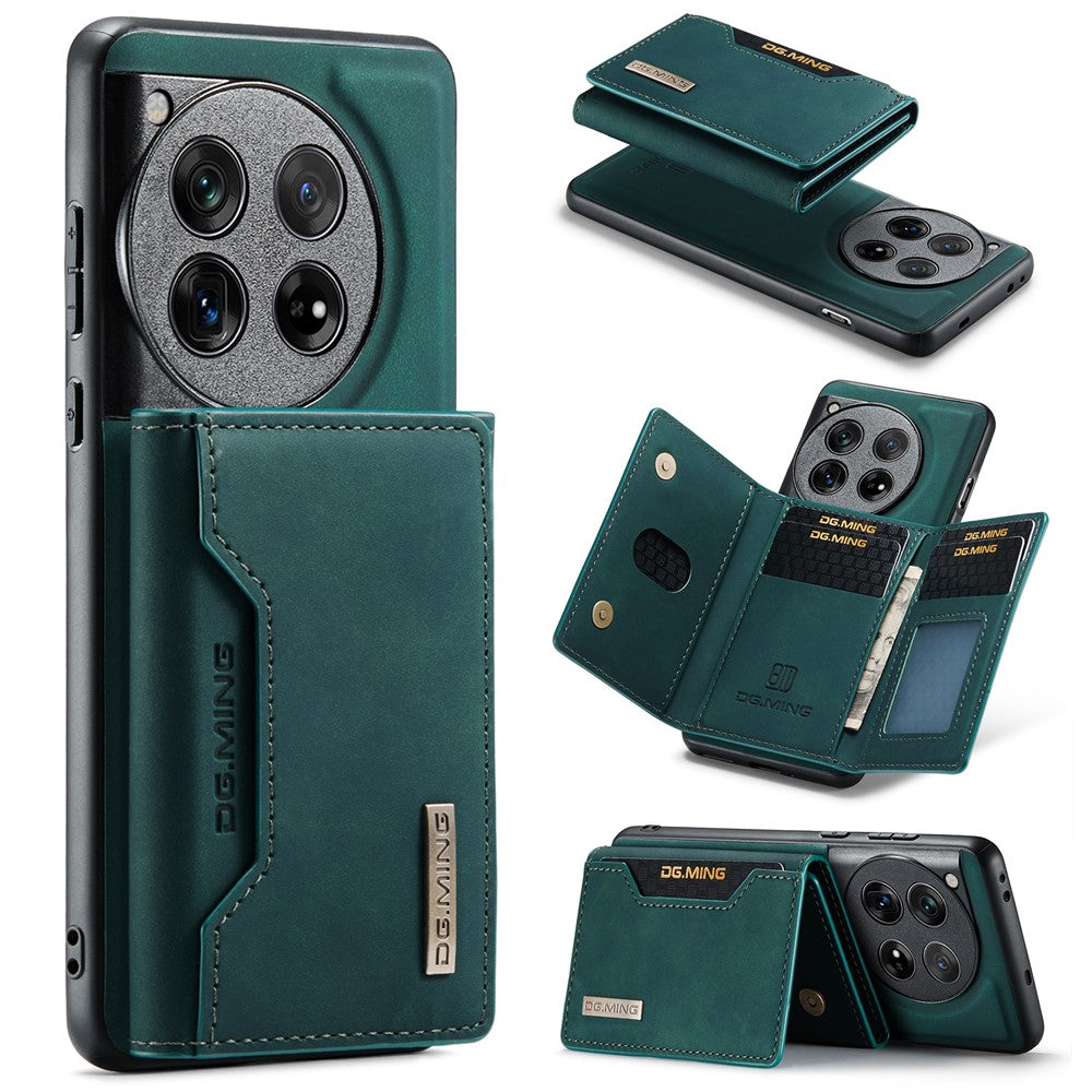 DG.MING M2 Series for OnePlus 12 5G Kickstand Case Detachable Magnetic Wallet Phone Cover