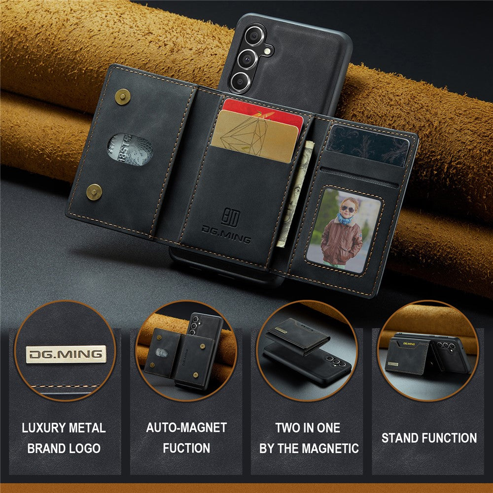 DG.MING M2 Series for Samsung Galaxy A55 5G Magnetic Phone Case Detachable Wallet Cover
