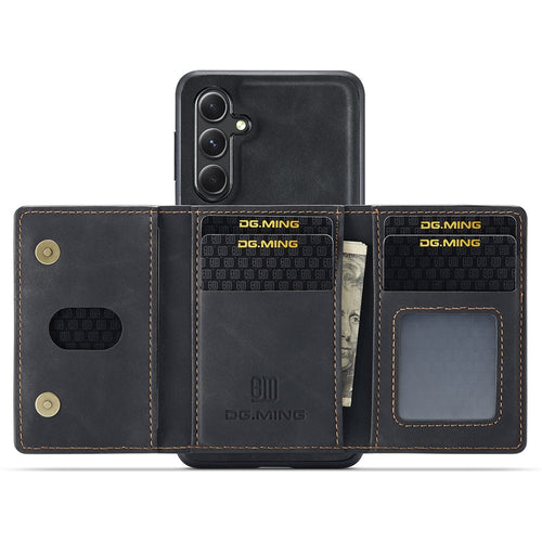 DG.MING M2 Series for Samsung Galaxy A15 4G / 5G Case Detachable 2-in-1 Wallet Phone Leather Back Cover
