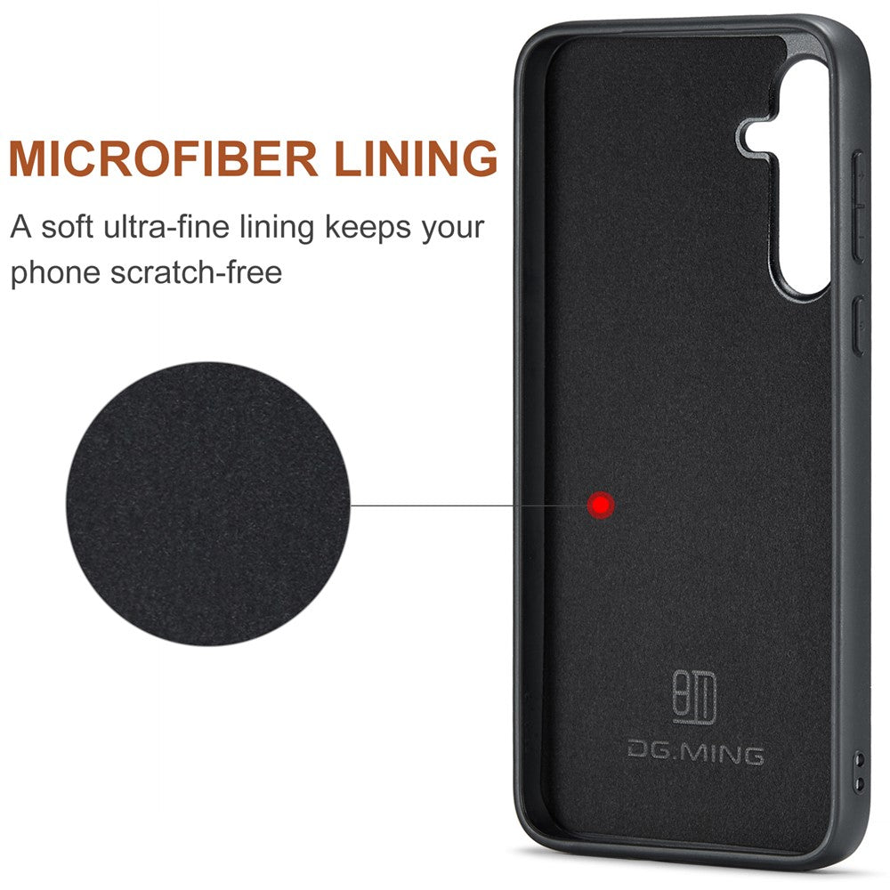 DG.MING M2 Series for Samsung Galaxy A15 4G / 5G Case Detachable 2-in-1 Wallet Phone Leather Back Cover